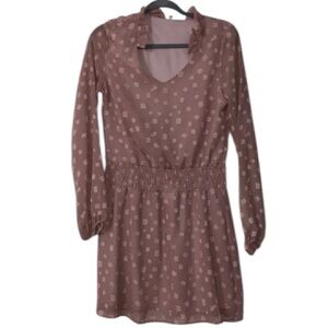 Sage dusty pink geometric print dress great like new condition size Medium